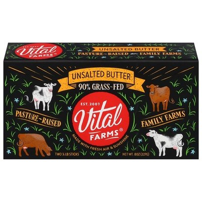 Vital Farms Butter Unsalted 12/8 Oz [UNFI #2136463]