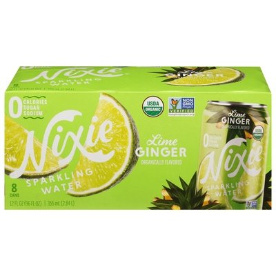 Nixie Sparkling Water Lime Ginger 3/8/12 Fz [UNFI #2478709]