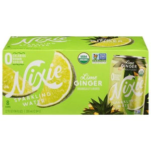 Nixie Sparkling Water Lime Ginger 3/8/12 Fz [UNFI #2478709]