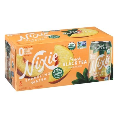 Nixie Sparkling Water Peach Black Tea 3/8/12 Fz [UNFI #2478691]