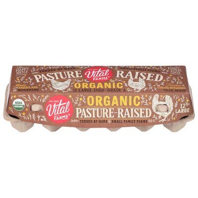 Vital Farms Eggs Organic Pasture-Raised Large 15/12 Pk [UNFI #2135978]