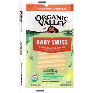 Organic Valley Sliced Baby Swiss 12/6 Oz [UNFI #0137844]
