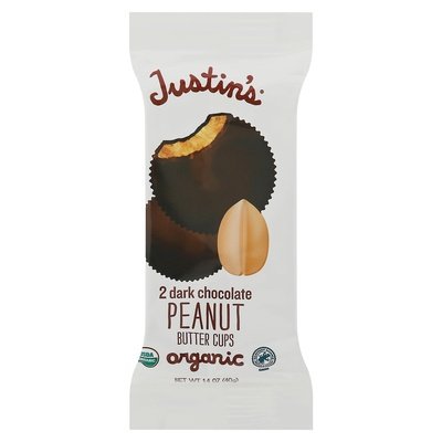 Justins Peanut Butter Cups Organic Dark Chocolate 12/1.4 Oz [UNFI-CARLISLE #0647743]