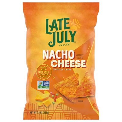 Late July Snacks Tortilla Chips Nacho Cheese 12/7.8 Oz [UNFI #2805224]