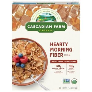 Cascadian Farm Cereal Hearty Morning Fiber 10/14.6 Oz [UNFI #1236074]