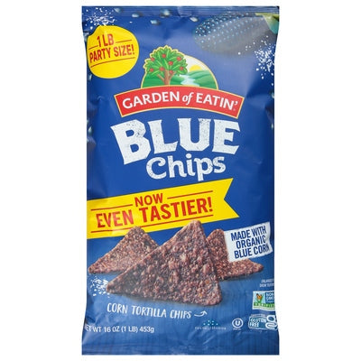 Garden Of Eatin Corn Tortilla Chips Blue Chips Party Size 12/16 Oz [UNFI #0562942]