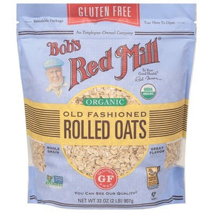 Bobs Red Mill Rolled Oats Organic Old Fashioned 4/32 Oz [UNFI #2275683]