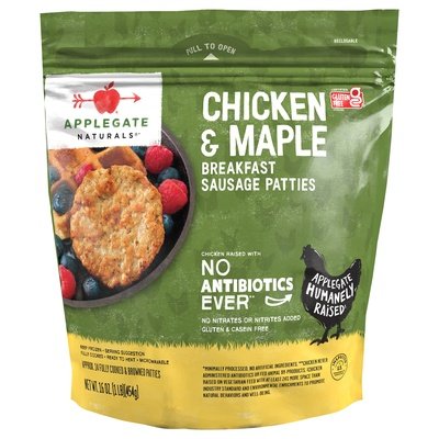 Applegate Farms Sausage Patties Chicken & Maple Breakfast 6/16 Oz [UNFI #2920916]