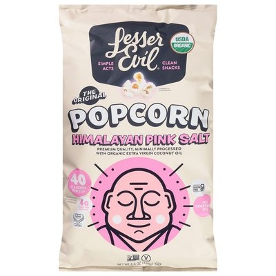 Lesser Evil Popcorn Himalayan Pink Salt 12/4.6 Oz [UNFI #2846368]