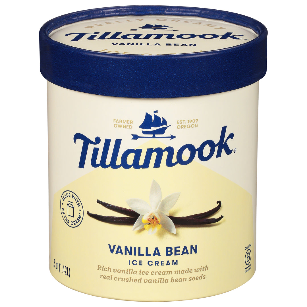 Tillamook Ice Cream Vanilla Bean 6/1.5 Qt [UNFI #2685931]
