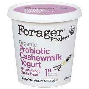 Forager Cashew & Coconut Yogurt Alternative Organic Unsweetened Vanilla Bean 6/24 Oz [UNFI #2657591]