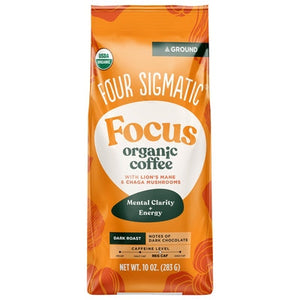 Four Sigmatic Coffee Organic Ground Dark Roast Regular Caf Focus 8/10 Oz [UNFI #3120698]