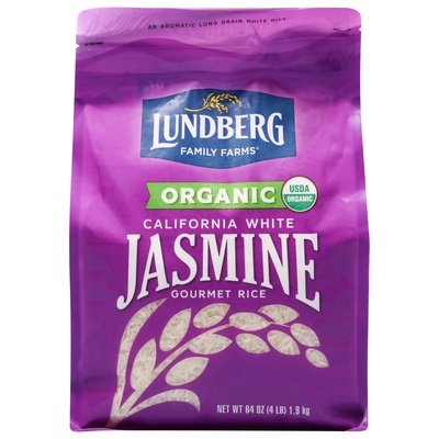Lundber Family Farms Rice Organic Jasmine California White 6/4Lb [UNFI #2806271]