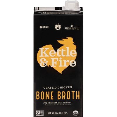 Kettle & Fire Bone Broth Organic Classic Chicken 8/32 Oz [UNFI #3100203]