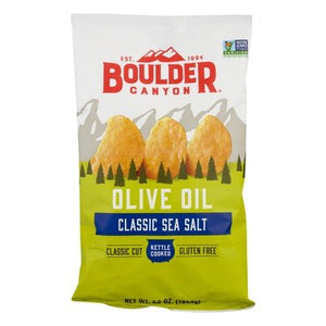 Boulder Canyon Potato Chips Olive Oil Classic Sea Salt Kettle Style 12/6.5 Oz [UNFI #1309699]