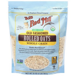 Bobs Red Mill Rolled Oats Organic Whole Grain Old Fashioned 4/32 Oz [UNFI #2276012]