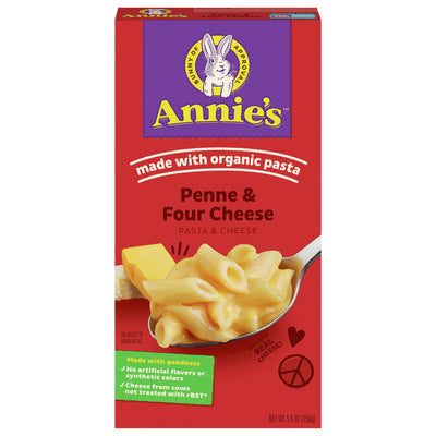 Annies Homegrown Pasta & Cheese Penne & Four Cheese 12/5.5 Oz [UNFI #1709013]