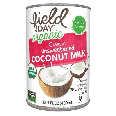 Field Day Classic Unsweetened Coconut Milk 12/13.5 Fz [UNFI #1801638]