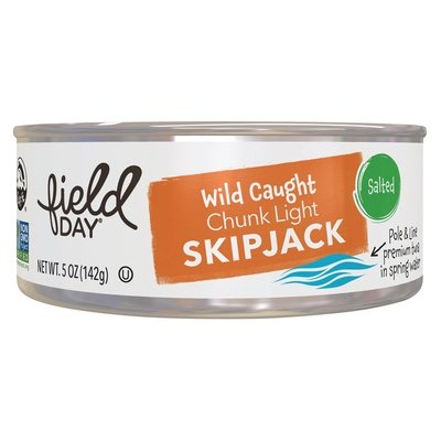 Field Day Skipjack Tuna Chunk Light Salt 12/5 Oz [UNFI #2041994]