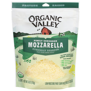 Organic Valley Shredded Cheese Part-Skim Mozzarella Low Moisture 12/6 Oz [UNFI #0598086]