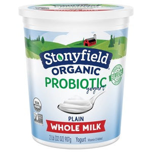 Stonyfield Yogurt Probiotic Whole Milk Plain 6/32 Oz [UNFI #0379404]