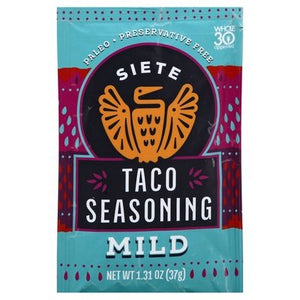 Siete Taco Seasoning Mild 12/1.31 Oz [UNFI #2522266]