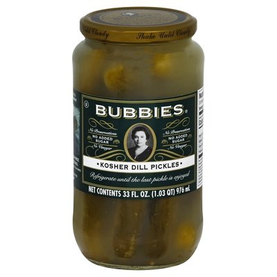 Bubbies Kosher Dill Pickles 6/33 Oz [UNFI #2590883]