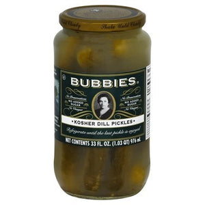 Bubbies Kosher Dill Pickles 6/33 Oz [UNFI #2590883]