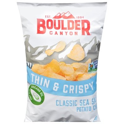 Boulder Canyon Potato Chips Classic Sea Salt Thin & Crispy 12/6 Oz [UNFI #2627842]