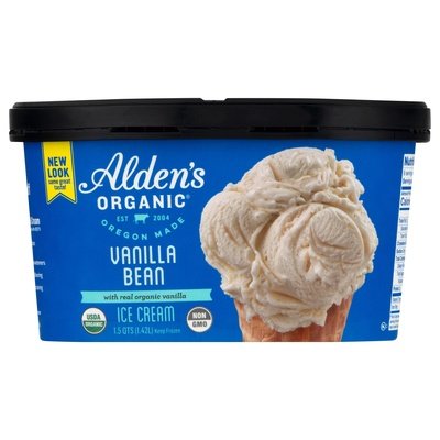 Aldens Organic Ice Cream Vanilla Bean 3/48 Fz [UNFI #0798439]