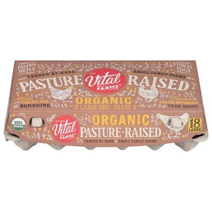Vital Farms Eggs Organic Pasture-Raised Large 10/18 Ct [UNFI #2602100]