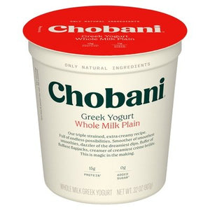 Chobani Yogurt Greek Whole Milk Plain 6/32 Oz [UNFI #1591692]