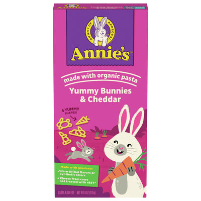 Annies Homegrown Pasta & Cheese Yummy Bunnies & Cheddar 12/6 Oz [UNFI #0598243]