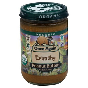 Once Again Peanut Butter Organic Crunchy Unsweetened 6/16 Oz [UNFI #2615060]