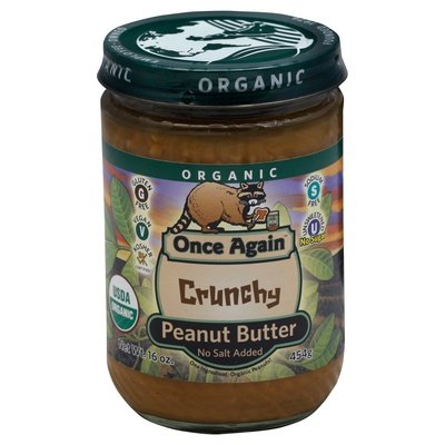 Once Again Peanut Butter Organic Crunchy Unsweetened 6/16 Oz [UNFI #2615060]