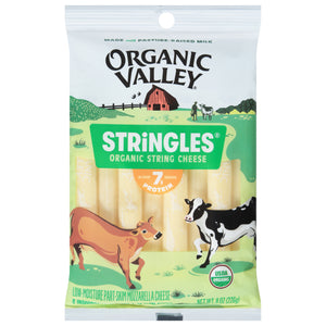 Organic Valley String Cheese Organic Part-Skim Mozzarella Low-Moisture 12/8 Oz [UNFI #2841641]