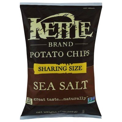 Kettle Brand Potato Chips Sea Salt Party Size 9/13 Oz [UNFI #2342376]