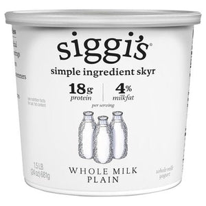 Siggis Yogurt Whole-Milk Icelandic Style Cream-Skyr Strained Plain 6/24 Oz [UNFI #1791672]