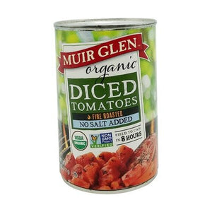 Muir Glen Diced Tomatoes Organic Fire Roasted With Medium Green Chilies 12/14.5 Oz [UNFI #0174334]